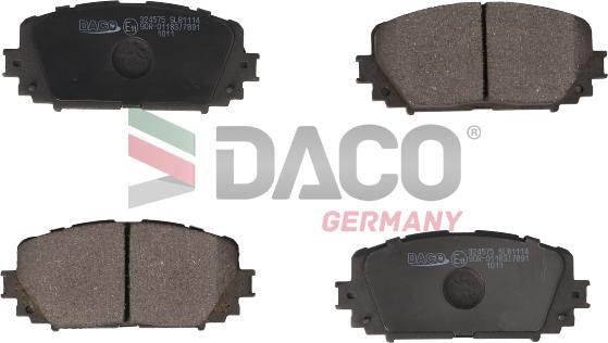 DACO Germany 324575 - Гальмівні колодки, дискові гальма avtolavka.club