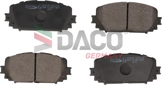 DACO Germany 324576 - Гальмівні колодки, дискові гальма avtolavka.club