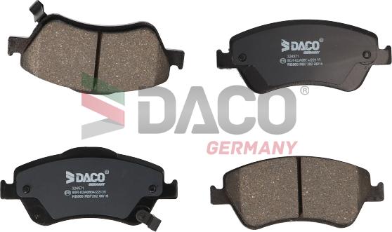 DACO Germany 324571 - Гальмівні колодки, дискові гальма avtolavka.club