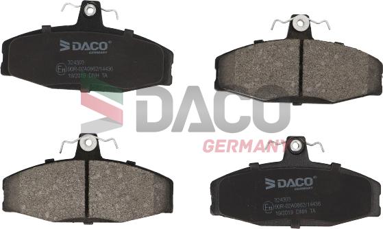 DACO Germany 324303 - Гальмівні колодки, дискові гальма avtolavka.club