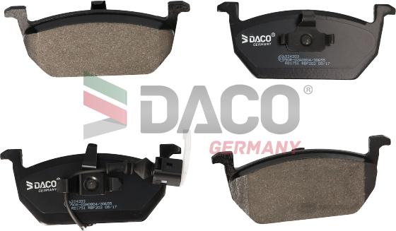 DACO Germany 324203 - Гальмівні колодки, дискові гальма avtolavka.club