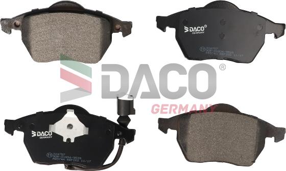 DACO Germany 324757 - Гальмівні колодки, дискові гальма avtolavka.club