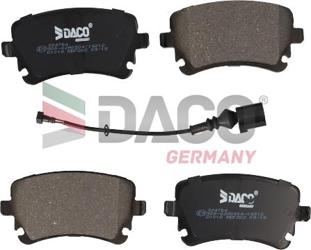 DACO Germany 324764 - Гальмівні колодки, дискові гальма avtolavka.club