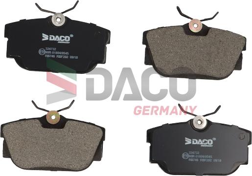 DACO Germany 324732 - Гальмівні колодки, дискові гальма avtolavka.club