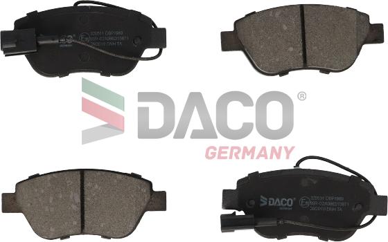 DACO Germany 320511 - Гальмівні колодки, дискові гальма avtolavka.club