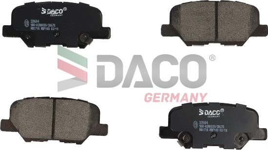 DACO Germany 320604 - Гальмівні колодки, дискові гальма avtolavka.club