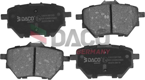 DACO Germany 320618 - Гальмівні колодки, дискові гальма avtolavka.club