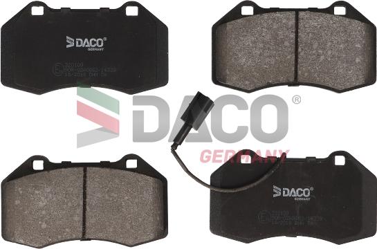 DACO Germany 320109 - Гальмівні колодки, дискові гальма avtolavka.club