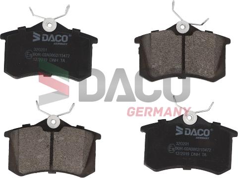 DACO Germany 320201 - Гальмівні колодки, дискові гальма avtolavka.club