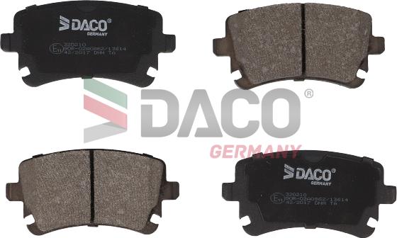 DACO Germany 320210 - Гальмівні колодки, дискові гальма avtolavka.club