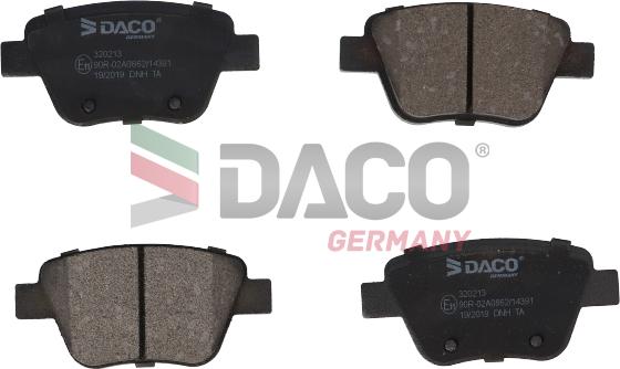 DACO Germany 320213 - Гальмівні колодки, дискові гальма avtolavka.club