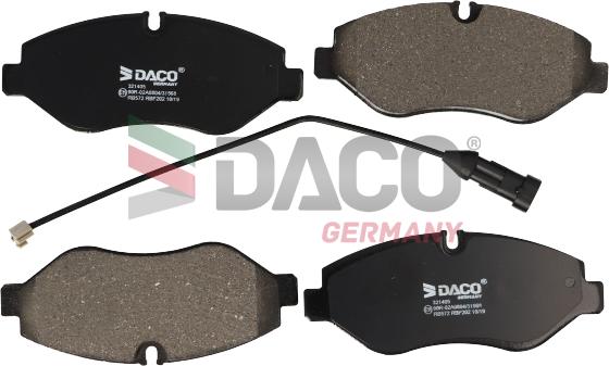 DACO Germany 321405 - Гальмівні колодки, дискові гальма avtolavka.club