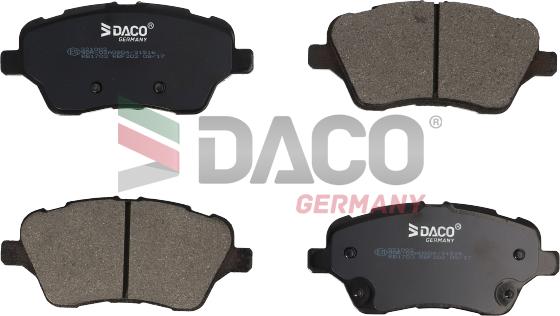 DACO Germany 321002 - Гальмівні колодки, дискові гальма avtolavka.club