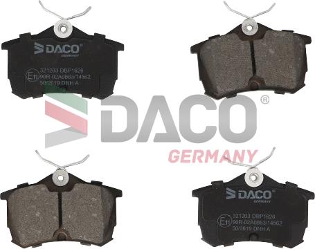 DACO Germany 321203 - Гальмівні колодки, дискові гальма avtolavka.club