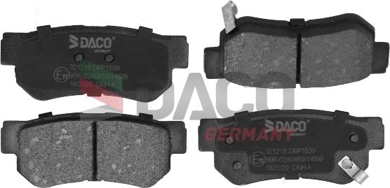 DACO Germany 321218 - Гальмівні колодки, дискові гальма avtolavka.club