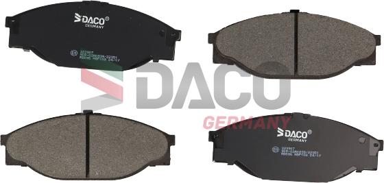 DACO Germany 323907 - Гальмівні колодки, дискові гальма avtolavka.club