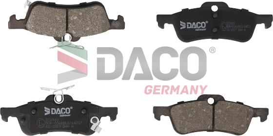 DACO Germany 323910 - Гальмівні колодки, дискові гальма avtolavka.club