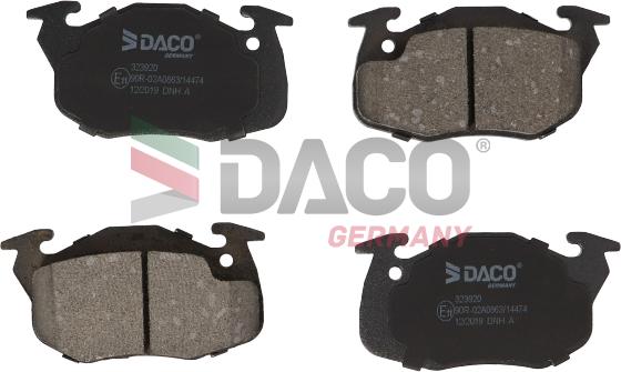 DACO Germany 323920 - Гальмівні колодки, дискові гальма avtolavka.club
