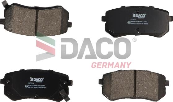 DACO Germany 323531 - Гальмівні колодки, дискові гальма avtolavka.club