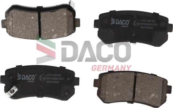 DACO Germany 323521 - Гальмівні колодки, дискові гальма avtolavka.club