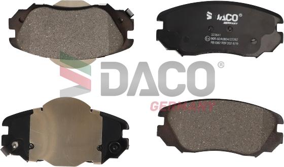 DACO Germany 323641 - Гальмівні колодки, дискові гальма avtolavka.club
