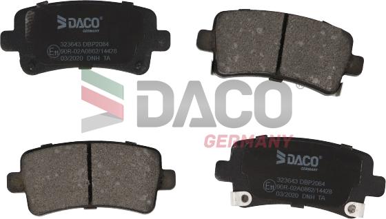 DACO Germany 323643 - Гальмівні колодки, дискові гальма avtolavka.club