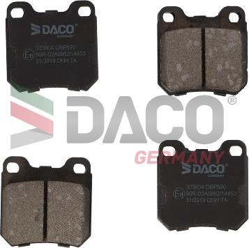 DACO Germany 323604 - Гальмівні колодки, дискові гальма avtolavka.club