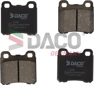 DACO Germany 323608 - Гальмівні колодки, дискові гальма avtolavka.club