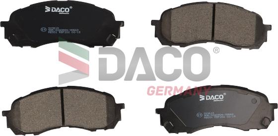 DACO Germany 323610 - Гальмівні колодки, дискові гальма avtolavka.club