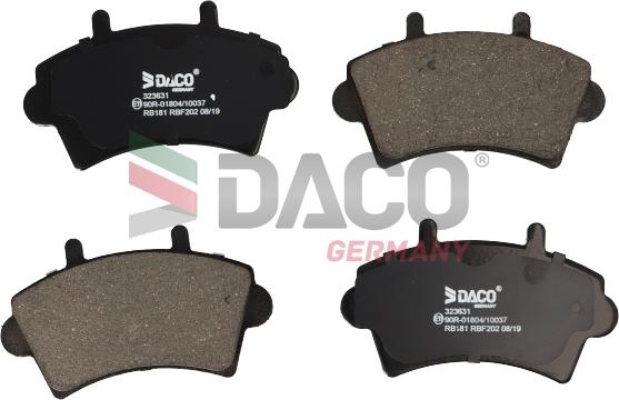 DACO Germany 323631 - Гальмівні колодки, дискові гальма avtolavka.club