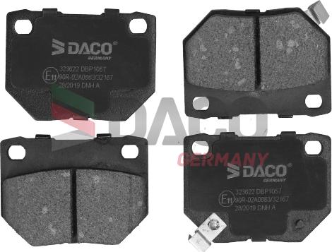 DACO Germany 323622 - Гальмівні колодки, дискові гальма avtolavka.club