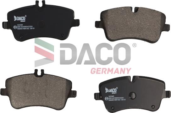 DACO Germany 323345 - Гальмівні колодки, дискові гальма avtolavka.club