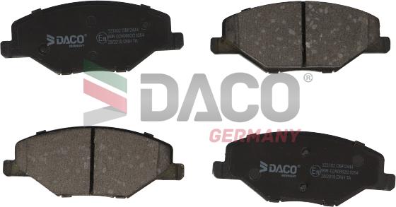 DACO Germany 323302 - Гальмівні колодки, дискові гальма avtolavka.club