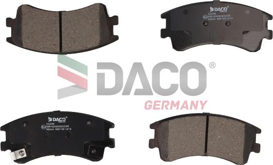 DACO Germany 323240 - Гальмівні колодки, дискові гальма avtolavka.club