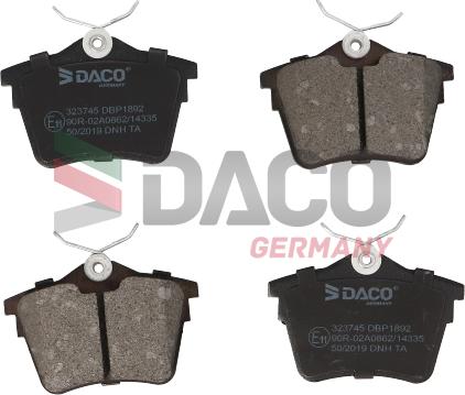 DACO Germany 323745 - Гальмівні колодки, дискові гальма avtolavka.club