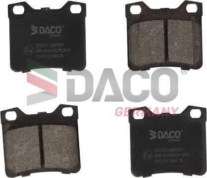 DACO Germany 323731 - Гальмівні колодки, дискові гальма avtolavka.club