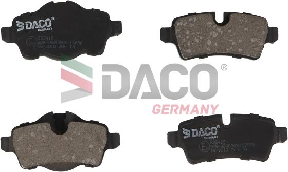 DACO Germany 322418 - Гальмівні колодки, дискові гальма avtolavka.club