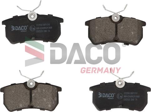 DACO Germany 322550 - Гальмівні колодки, дискові гальма avtolavka.club