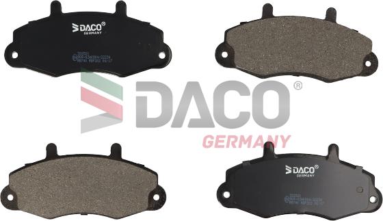 DACO Germany 322521 - Гальмівні колодки, дискові гальма avtolavka.club