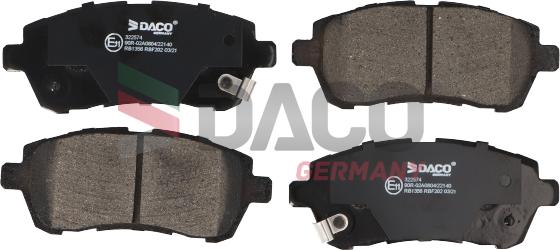 DACO Germany 322574 - Гальмівні колодки, дискові гальма avtolavka.club