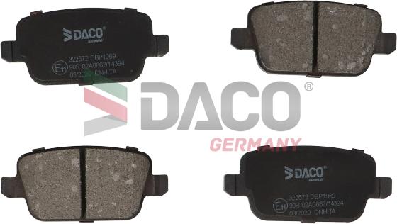 DACO Germany 322572 - Гальмівні колодки, дискові гальма avtolavka.club