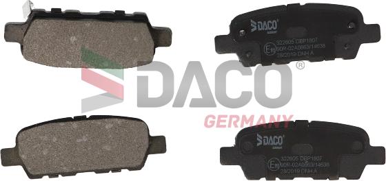 DACO Germany 322605 - Гальмівні колодки, дискові гальма avtolavka.club