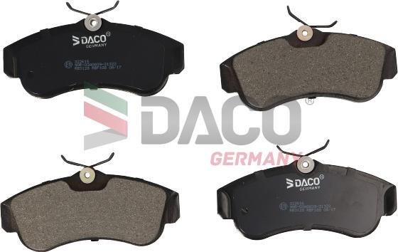 DACO Germany 322616 - Гальмівні колодки, дискові гальма avtolavka.club