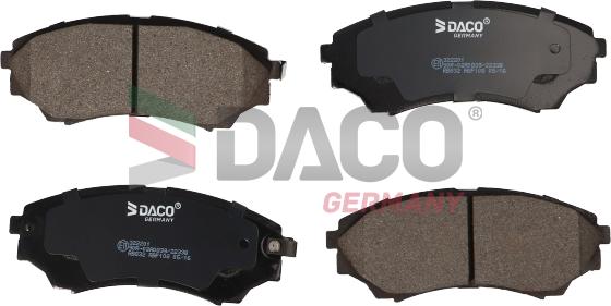 DACO Germany 322201 - Гальмівні колодки, дискові гальма avtolavka.club