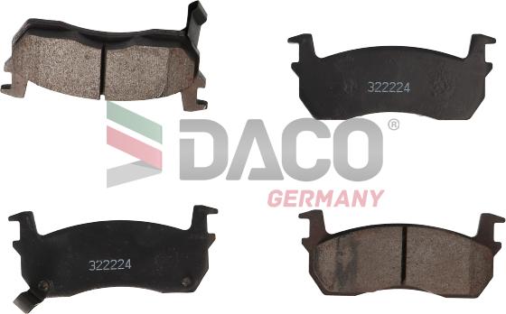 DACO Germany 322224 - Гальмівні колодки, дискові гальма avtolavka.club