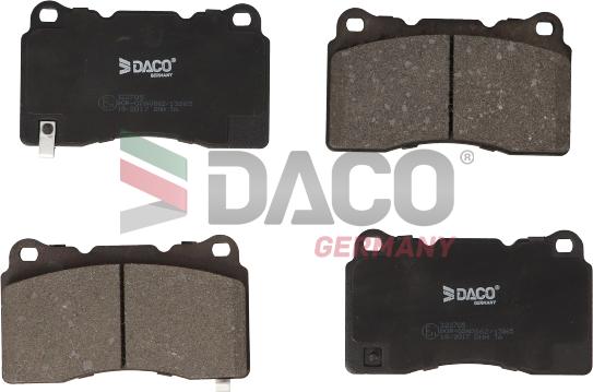 DACO Germany 322705 - Гальмівні колодки, дискові гальма avtolavka.club