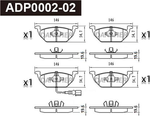 Danaher ADP0002-02 - Гальмівні колодки, дискові гальма avtolavka.club