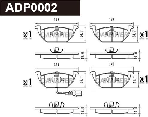 Danaher ADP0002 - Гальмівні колодки, дискові гальма avtolavka.club