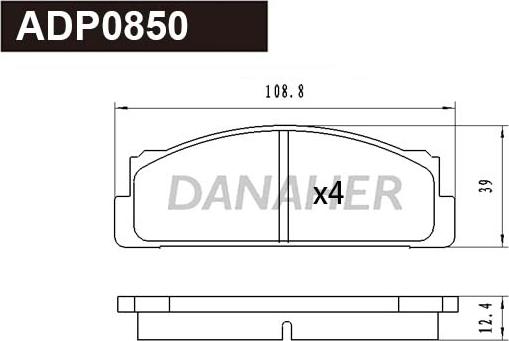Danaher ADP0850 - Гальмівні колодки, дискові гальма avtolavka.club