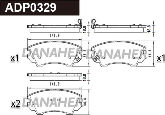 Danaher ADP0329 - Гальмівні колодки, дискові гальма avtolavka.club